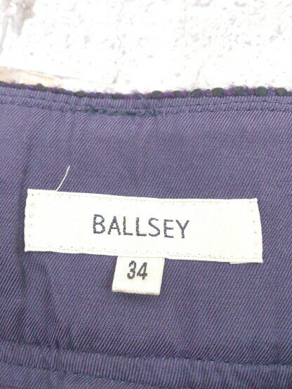 ◇ BALLSEY ボールジィ TOMORROWLAND ショート パンツ サイズ34 パープル ブラック ホワイト レディース 【中古】