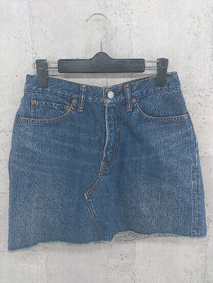 ◇ MIRROR OF Shinzone ミラーオブシンゾーン カットオフ ミニ 台形 デニム スカート サイズ29 インディ..