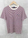 ◇ SHIPS JET BLUE シップスジェットブルー ボーダー 半袖 Tシャツ カットソー サイズM ホワイト レッド ブラック メンズ 【中古】