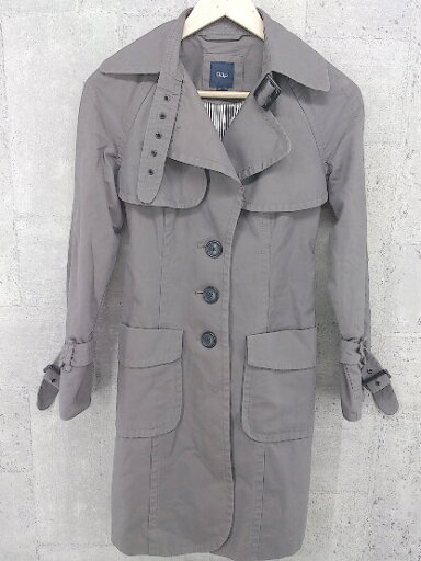 ◇ ◎ GAP ギャップ ベルト付き コート サイズXXS グレー系 レディース 【中古】 ◇ ◎ GAP ギャップ ベルト付き コート サイズXXS グレー系 レディース 【中古】