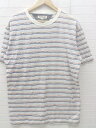 ◇ TOMMY ボーダー 半袖 Tシャツ カットソー サイズL ブルー メンズ 【中古】