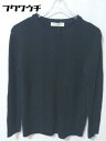 ◇ UNITED ARROWS ユナイテッドアローズ ウール ニット 長袖 セーター ネイビー ブラック レディース 【中古】(4)