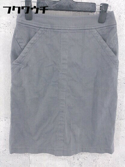 ◇ martinique マルティニーク バックジップ 膝丈 スカート サイズ1 ダークグレー レディース 【中古】