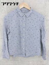 ◇ bulle de savon ビュルデサボン 総柄 長袖 シャツ サイズF ネイビー レディース 【中古】