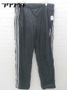 ◇ adidas アディダス デサント製 90's 裾ジップ パンツ サイズXO ブラック メンズ 【中古】