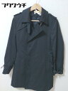 ■ THE SUIT COMPANY ザスーツカンパニー ライナー ウエストベルト付き 長袖 ステンカラーコート サイズS ブラック メンズ 【中古】