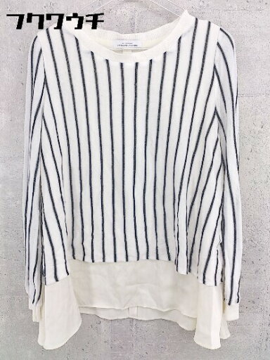 ◇ green label relaxing グリーンレーベル UNITED ARROWS ストライプ 長袖 ニット セーター ホワイト レディース 【中古】 ◇ green label relaxing グリーンレーベル UNITED ARROWS ストライプ 長袖 ニット セーター ホワイト レディース 【中古】