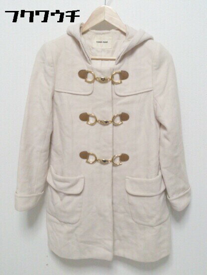 ■ LAISSE PASSE レッセパッセ アンゴラ混 長袖 ダッフル コート サイズ36 ベージュ系 レディース 【中古】