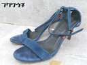 ◇ STACCATO スタッカート アンクルストラップ サンダル サイズ23.0 ネイビー レディース 【中古】