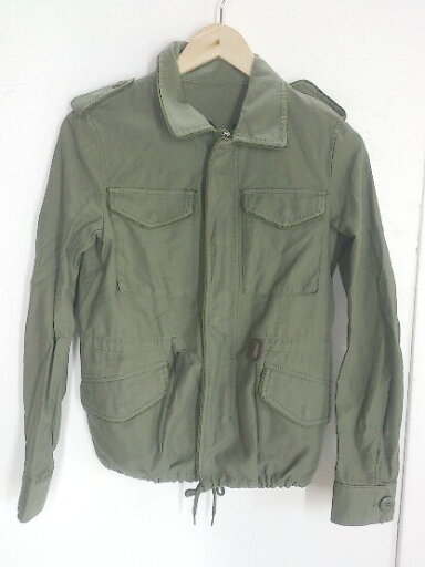 ◇ MOUSSY マウジー 長袖 ジップアップ ジャケット サイズ1 カーキ レディース 【中古】 ◇ MOUSSY マウジー 長袖 ジップアップ ジャケット サイズ1 カーキ レディース 【中古】