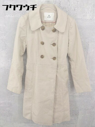 ◇ ◎ ef-de エフデ ウエストリボン付 長袖 トレンチ コート サイズ7 ベージュ系 レディース 【中古】 ◇ ◎ ef-de エフデ ウエストリボン付 長袖 トレンチ コート サイズ7 ベージュ系 レディース 【中古】