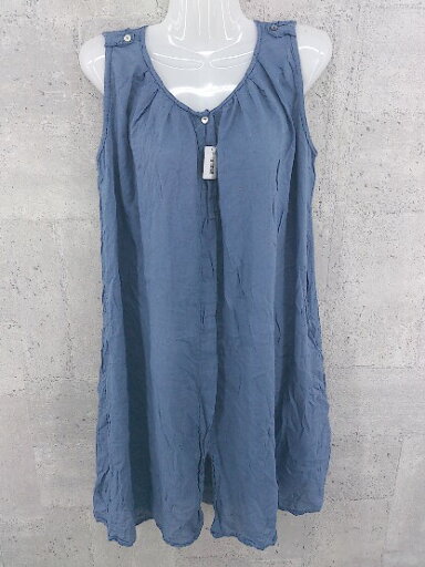 ◇ FREAK'S STORE フリークスストア ノースリーブ 膝下丈 シャツ ワンピース ブルー レディース 【中古】 ◇ FREAK'S STORE フリークスストア ノースリーブ 膝下丈 シャツ ワンピース ブルー レディース 【中古】