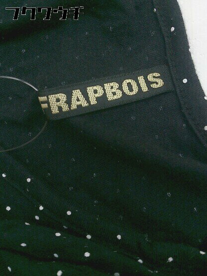 ◇ FRAPBOIS フラボア ドット 水玉 長袖 ミニ チュニック ワンピース サイズ1 ブラック系 レディース 【中古】
