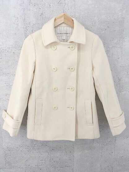 ◇ HUMAN WOMAN ヒューマンウーマン 長袖 コート サイズM アイボリー レディース 【中古】