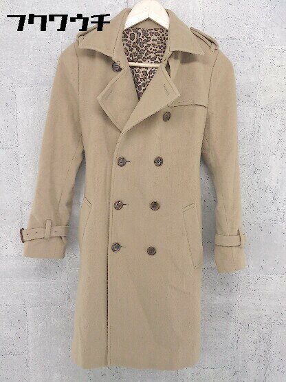 ■ ◎ Adam et Rope’ アダム エ ロペ 長袖 ウールコート サイズ36 ベージュ レディース 【中古】