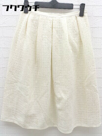 ◇ green label relaxing UNITED ARROWS 膝丈 フレア スカート サイズ36 オフホワイト レディース 【中古】