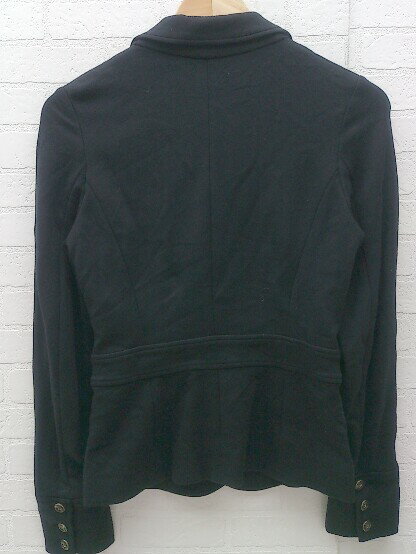 ◇ BLACK BY MOUSSY ブラックバイマウジー シングル 1B 長袖 テーラード ジャケット サイズ2 ブラック レディース 【中古】