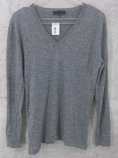 ◇ iCB アイシービー 長袖 Vネック セーター サイズS グレー メンズ 【中古】(4)