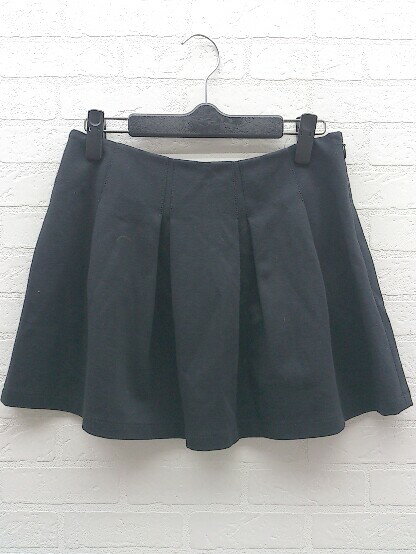 ◇ Theory セオリー サイドジップ ミニ フレア スカート サイズXO ブラック系 レディース 【中古】