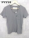 ◇ AKM エイケイエム 半袖 Vネック Tシャツ カットソー サイズM グレー メンズ 【中古】