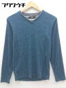 ◇ Mossimo モッシモ 長袖 Vネック Tシャツ カットソー サイズS ブルー系 メンズ 【中古】