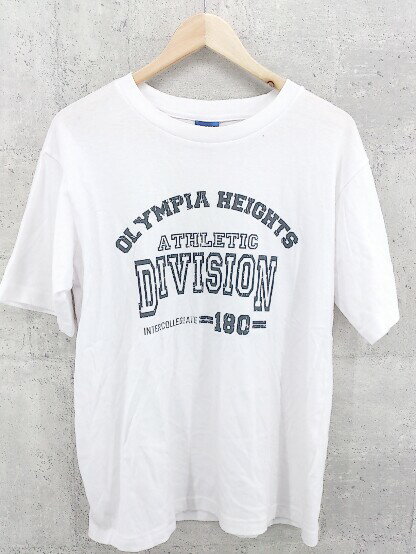 ◇ Champion チャンピオン 半袖 プリント Tシャツ カットソー サイズO ホワイト メンズ 【中古】