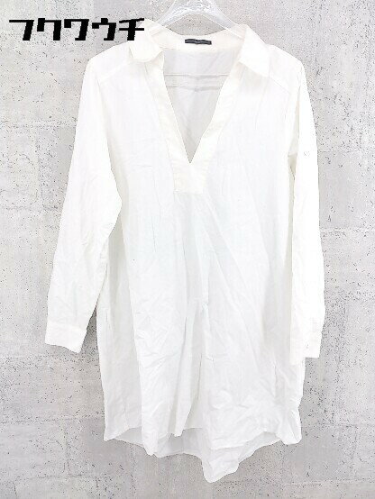 ◇ URBAN RESEARCH ROSSO アーバンリサーチ ロッソ 長袖 膝丈 シャツ ワンピース サイズF ホワイト レディース 【中古】