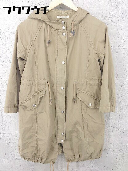◇ LOWRYS FARM ローリーズファーム ジップアップ フード付き コート サイズM キャメル レディース 【中古】
