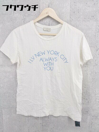 ◇ nano universe ナノユニバース 半袖 プリント Tシャツ カットソー サイズ42 ライトベージュ メンズ 【中古】