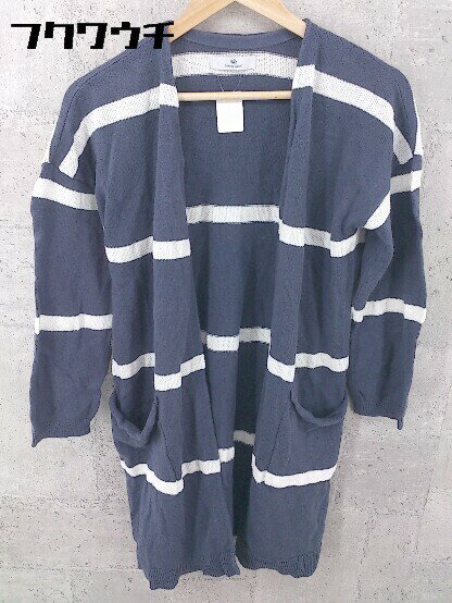 ◇ Sonny Label サニーレーベル URBAN RESEARCH リネン混 長袖 ロング カーディガン サイズF ネイビー レディース 【中古】