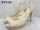 ◇ DIANA ダイアナ バックストラップ ヒール サンダル サイズ24 1/2U ベージュ系 レディース 【中古】