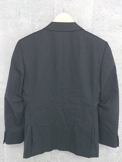 ◇ JUNMEN ジュンメン ストライプ 長袖 テーラード ジャケット サイズS ブラック メンズ 【中古】