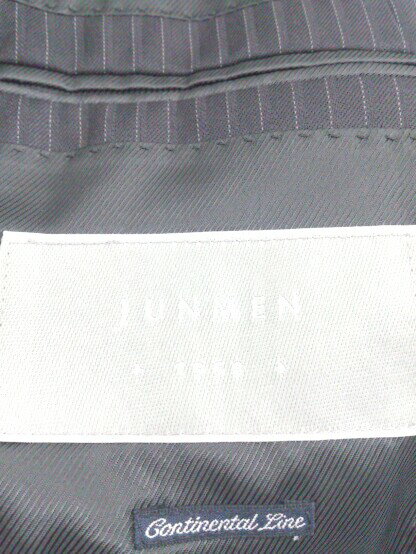 ◇ JUNMEN ジュンメン ストライプ 長袖 テーラード ジャケット サイズS ブラック メンズ 【中古】