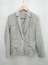 ◇ COCODEAL ココディール チェック 薄手 バックベルト 長袖 ジャケット サイズ1 グレー ピンク レディース P 【中古】(4)