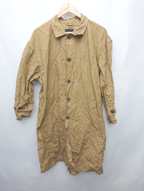 ◇ ROOP TOKYO ループトーキョー ステンカラー シンプル 無地 薄手 通勤 長袖 コート サイズM ベージュ メンズ P 【中古】