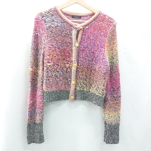 ◇ JEANASIS ジーナシス マルチカラ− 異素材 ゴ−ルドボタン 長袖 カ−ディガン サイズF ピンク系 レディース メンズ E 【中古】 ◇ JEANASIS ジーナシス マルチカラ− 異素材 ゴ−ルドボタン 長袖 カ−ディガン サイズF ピンク系 レディース メンズ E 【中古】