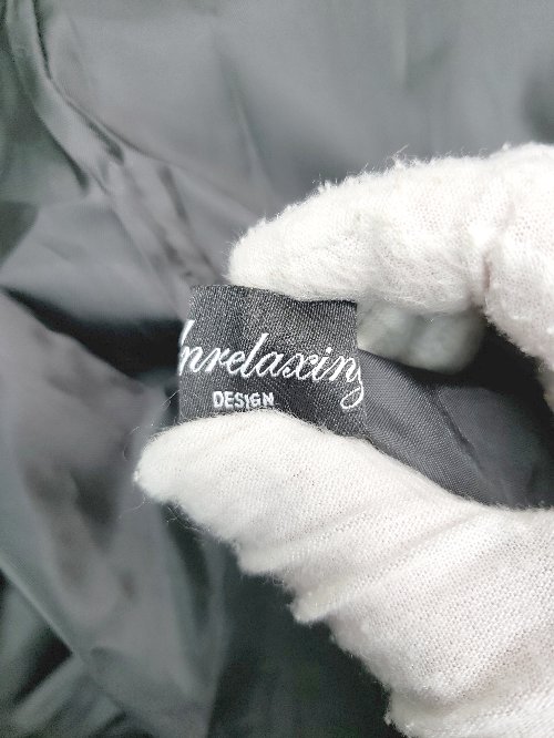 ◇ unrelaxing アンリラクシング シンプル 秋冬 オーバーサイズ 長袖 コート サイズF ブラック メンズ P 【中古】