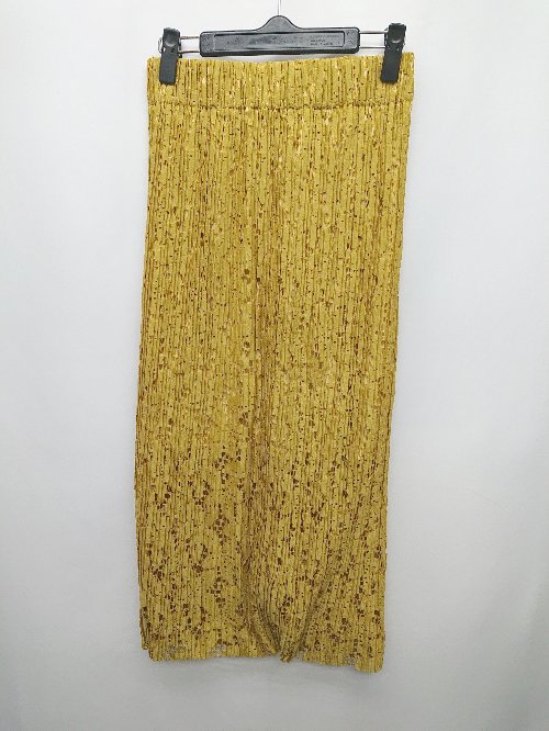 ◇ FREE'S MART フリーズマート アコーディオンプリーツ ロング タイト スカート サイズFR マスタード系 レディース P 【中古】