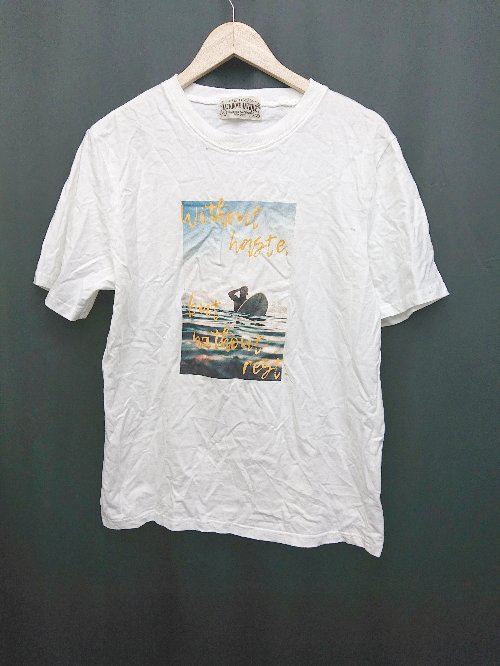 ◇ jackrose antique カジュアル プリント 半袖 Tシャツ サイズL ホワイト メンズ P 【中古】
