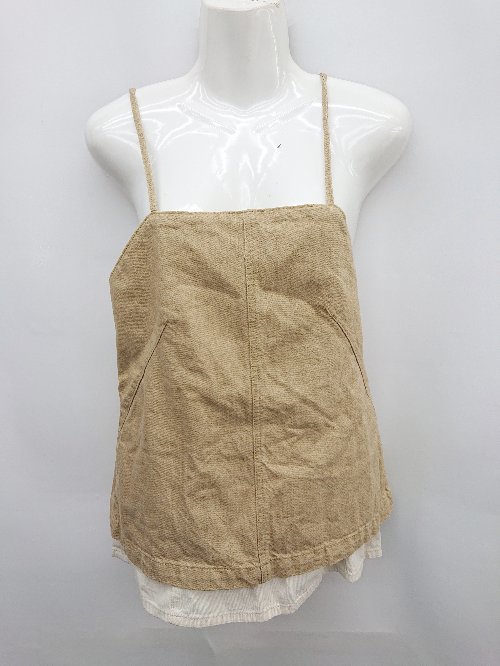 ◇ ◎ ●未使用● see the unseen シンプル 無地 ナチュラル キャミソール サイズ2 ブラウン レディース P ..