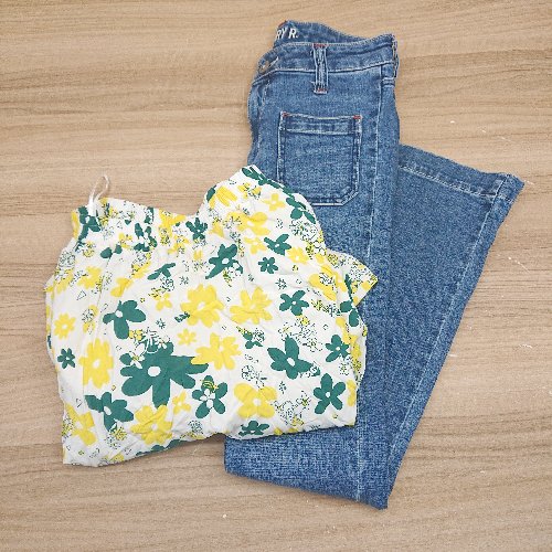 ◇ 《 RODEO CROWNS まとめ売り2点セット サイズ混合 ウエストゴム ジーンズ 裏地あり デニム スカート レディース 》 E 【中古】