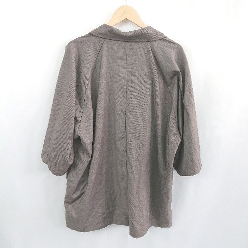 ◇ AlcindorMaterials アルシンダーマテリアルズ スナップボタン 薄手 半袖 ジャケット サイズL ブラウン系 メンズ E 【中古】