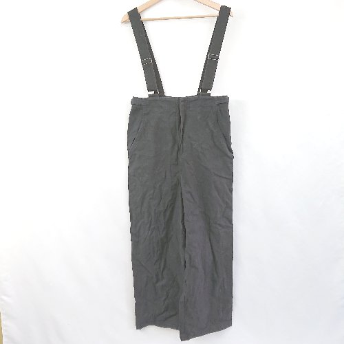◇ SonnyLabel サニーレーベル チャックフックボタン閉め ベーシック オーバーオール サイズF ブラック レディース E 【中古】