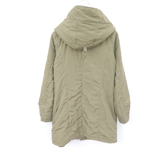 ■ EMODA エモダ フード取り外し可 オーバーサイズ 長袖 ジャンパー サイズM カーキ レディース メンズ E 【中古】