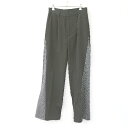 ◇ selleglant セレグランテ デザインオシャレ ユニセックス スラックス サイズL ブラック メンズ レディース E 【中古】