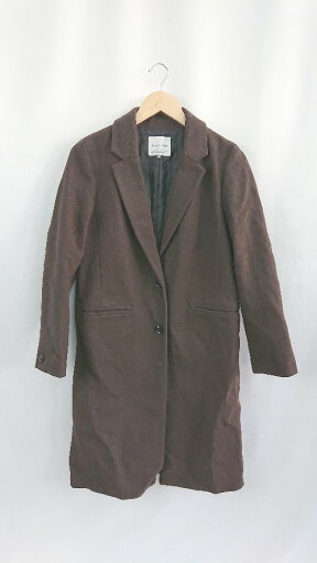 ■ SEVENDAYS=SUNDAY セブンデイズサンデイ チェスター スマートライン 長袖 コ−ト サイズL ブラウン系 メンズ E 【中古】