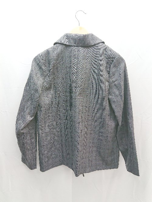 ◇ JUNOAH ジュノア グレンチェック ダブルボタン ワンタック セットアップ パンツ サイズL ダークグレー系 レディース E 【中古】