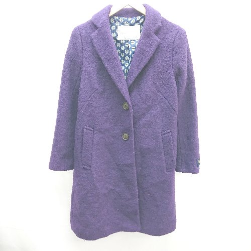 ◇ AS KNOW AS アズノゥアズ テーラード シンプル 長袖 ジャケット コート サイズM パープル レディース E 【中古】 ◇ AS KNOW AS アズノゥアズ テーラード シンプル 長袖 ジャケット コート サイズM パープル レディース E 【中古】
