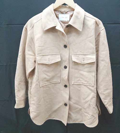 ◇ ADAM ET ROPE アダムエロペ シンプル カジュアル 長袖 シャツ ジャケット サイズF ベージュ レディース E 【中古】