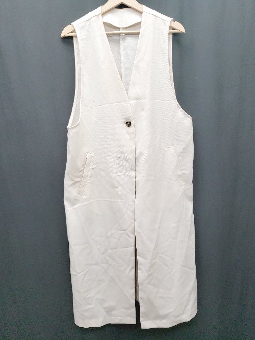 ◇ ⊂ classicalelf クラシカルエルフ ロング ジレ ベスト サイズL ベージュ レディース P 【中古】